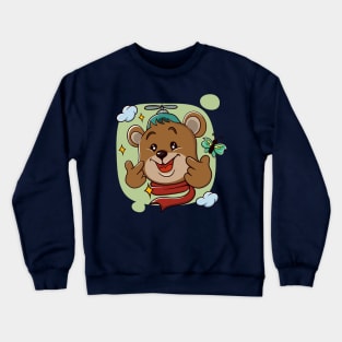 cute bear illustration of facial expression (it's me) Crewneck Sweatshirt